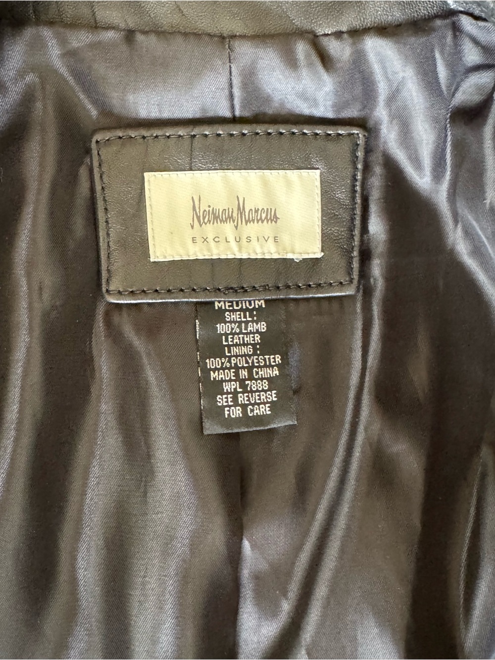 Neiman Marcus Exclusive Lamb Leather Blazer Jacket - Picture 7 of 9